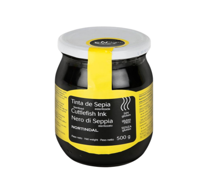 Tinta de calamar en tarro para darle color a tus recetas. Arroz negro con alioli. Comprar a domicilio y recibir en 24-48h tinta de sepia